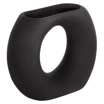 CERAMIC TABLE DECOR ELLIPTO FK4646.02 MATTE BLACK 18x6.5x14Hcm.