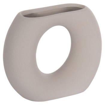 CERAMIC TABLE DECOR ELLIPTO FK4646.03 MATTE GREY 18x6.5x14Hcm.