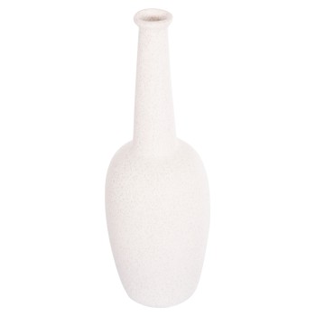CERAMIC TABLE DECOR ELENDIL FK4592.01 OFF WHITE WITH CRYSTALLIZATION Φ10x30Hcm.