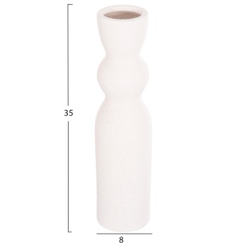 CERAMIC TABLE DECOR SCEPTER FK4614.01 OFF WHITE WITH CRYSTALLIZATION Φ8.5x35Hcm. CERAMIC TABLE DECOR SCEPTER FK4614.01 OFF WHITE WITH CRYSTALLIZATION Φ8.5x35Hcm.