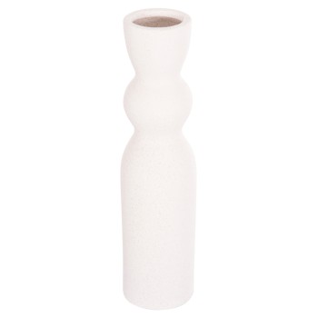 CERAMIC TABLE DECOR SCEPTER FK4614.01 OFF WHITE WITH CRYSTALLIZATION Φ8.5x35Hcm.