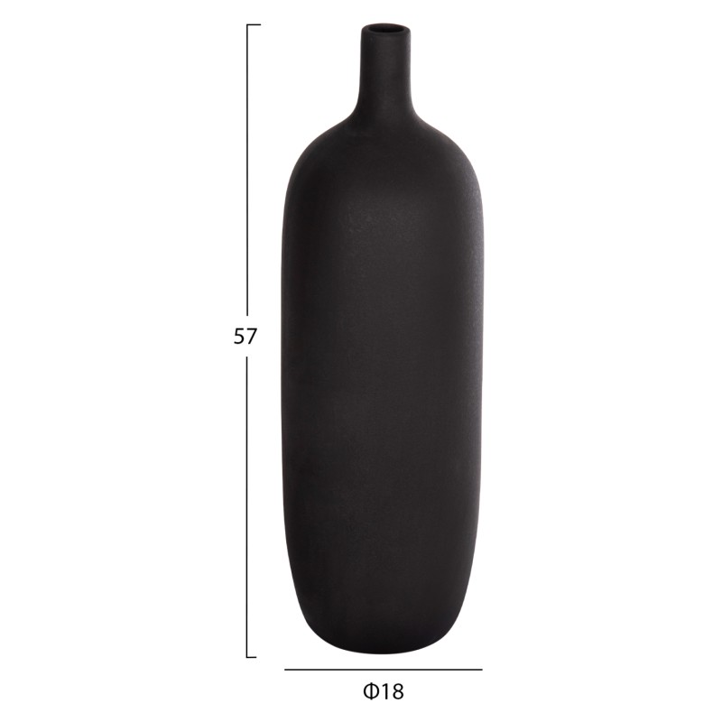 CERAMIC TABLE DECOR GALAD FK4623.02 MATTE BLACK Φ18x57Hcm. CERAMIC TABLE DECOR GALAD FK4623.02 MATTE BLACK Φ18x57Hcm.