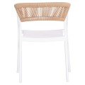 ARMCHAIR POLYPROPYLENE BOGI FK6240.01 WHITE WITH BEIGE PP ROPE 55x53.5x74Hcm. ARMCHAIR POLYPROPYLENE BOGI FK6240.01 WHITE WITH BEIGE PP ROPE 55x53.5x74Hcm.