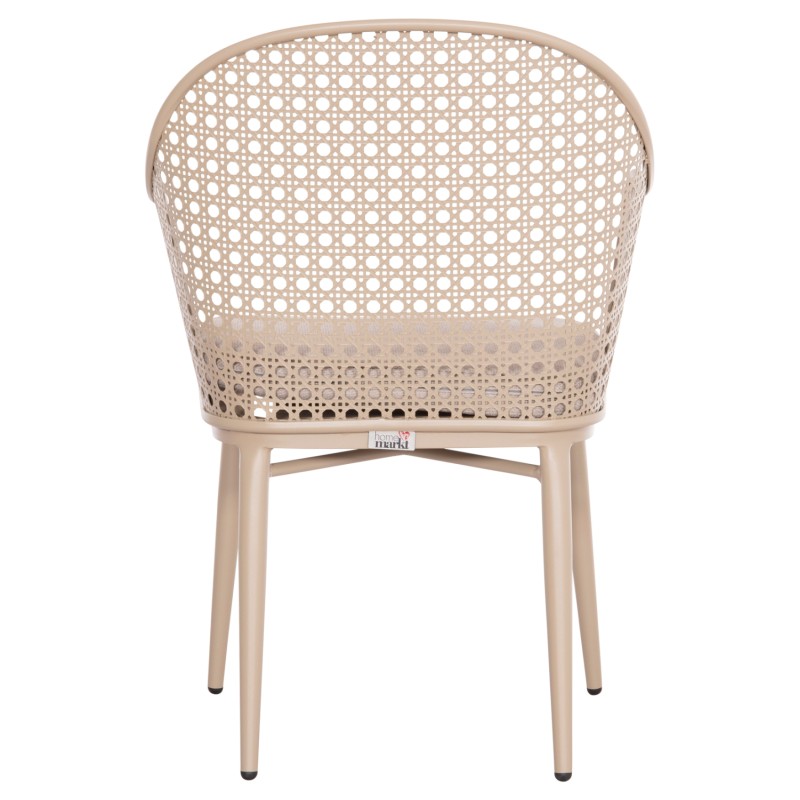ALUMINUM ARMCHAIR OREGO FK6268.03 CAPPUCCINO-CUSHION BEIGE 58x55x83Hcm. ALUMINUM ARMCHAIR OREGO FK6268.03 CAPPUCCINO-CUSHION BEIGE 58x55x83Hcm.