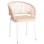 ALUMINUM ARMCHAIR MAGNET FK6287.02 WHITE FRAME-P.E.ROPE IN BEIGE 59x61x81.5Hcm.