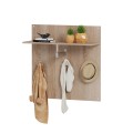 COAT HANGER WITH SHELF FK4361 MELAMINE IN SONAMA COLOR 80x80x25(shelf depth)cm. COAT HANGER WITH SHELF FK4361 MELAMINE IN SONAMA COLOR 80x80x25(shelf depth)cm.