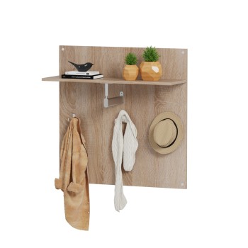 COAT HANGER WITH SHELF FK4361 MELAMINE IN SONAMA COLOR 80x80x25(shelf depth)cm.