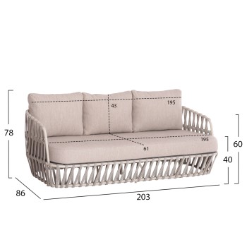 OUTDOOR LOUNGE SET 4PCS SABO FK6208.02 CREAM WHITE ALUMINUM-BEIGE P.E.ROPE & OLEFIN FABRIC-TEAK WOOD IN NATURAL OUTDOOR LOUNGE SET 4PCS SABO FK6208.02 CREAM WHITE ALUMINUM-BEIGE P.E.ROPE & OLEFIN FABRIC-TEAK WOOD IN NATURAL