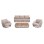 OUTDOOR LOUNGE SET 4PCS SABO FK6208.02 CREAM WHITE ALUMINUM-BEIGE P.E.ROPE & OLEFIN FABRIC-TEAK WOOD IN NATURAL