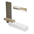 TV FURNITURE COMBO DORT FK18076.01 MELAMINE IN SONAMA-WHITE 249.5x42.2x199.5Hcm. TV FURNITURE COMBO DORT FK18076.01 MELAMINE IN SONAMA-WHITE 249.5x42.2x199.5Hcm.