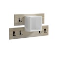 ENTRYWAY HANGER WITH SHELF SLOT FK18077.01 MELAMINE IN SONAMA-WHITE 69x12x32Hcm. ENTRYWAY HANGER WITH SHELF SLOT FK18077.01 MELAMINE IN SONAMA-WHITE 69x12x32Hcm.