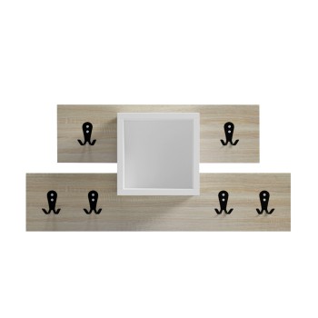 ENTRYWAY HANGER WITH SHELF SLOT FK18077.01 MELAMINE IN SONAMA-WHITE 69x12x32Hcm.