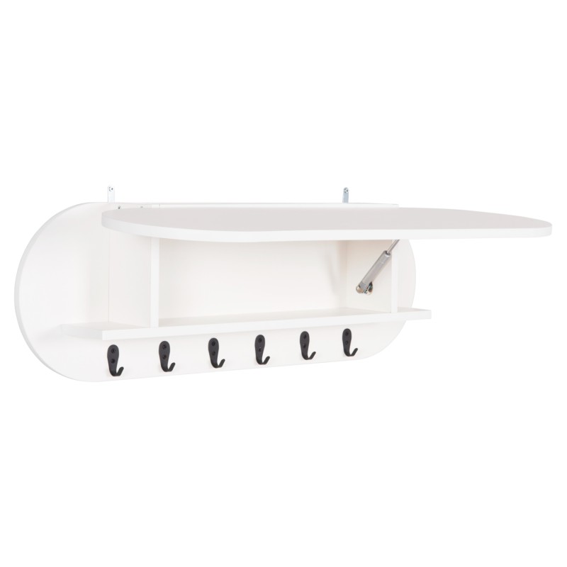 ENTRYWAY HANGER WITH CABINET SHELF STOR FK18078.01 MELAMINE IN WHITE 84x15.5x28.5Hcm. ENTRYWAY HANGER WITH CABINET SHELF STOR FK18078.01 MELAMINE IN WHITE 84x15.5x28.5Hcm.