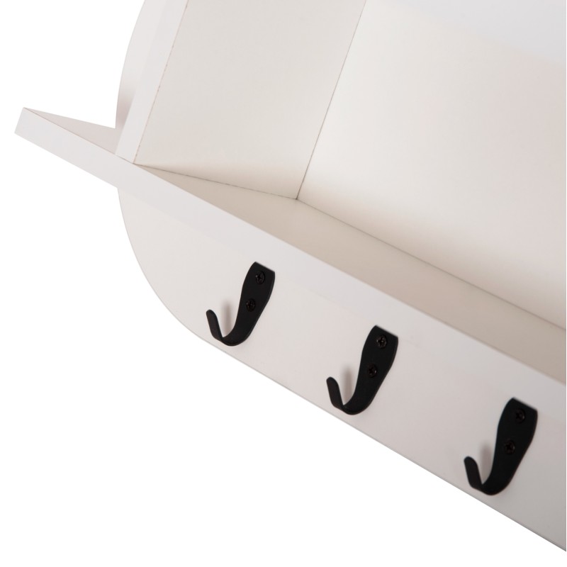 ENTRYWAY HANGER WITH CABINET SHELF STOR FK18078.01 MELAMINE IN WHITE 84x15.5x28.5Hcm. ENTRYWAY HANGER WITH CABINET SHELF STOR FK18078.01 MELAMINE IN WHITE 84x15.5x28.5Hcm.
