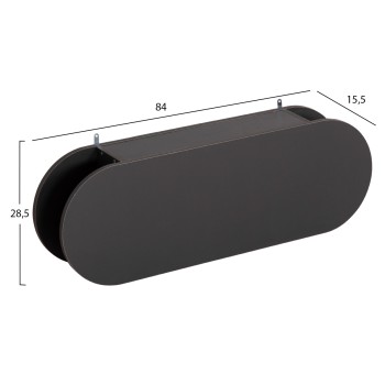 ENTRYWAY HANGER WITH CABINET SHELF STOR FK18078.03 MELAMINE IN DARK GREY 84x15.5x28.5Hcm. ENTRYWAY HANGER WITH CABINET SHELF STOR FK18078.03 MELAMINE IN DARK GREY 84x15.5x28.5Hcm.