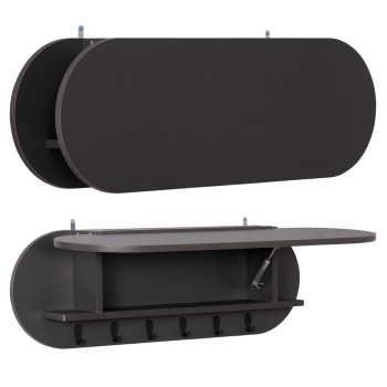 ENTRYWAY HANGER WITH CABINET SHELF STOR FK18078.03 MELAMINE IN DARK GREY 84x15.5x28.5Hcm.