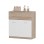 SHOE CABINET WITH DRAWER DIONNE FK4362 MELAMINE IN SONAMA-WHITE 80x35x84Hcm.