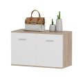 SHOE CABINET DIONNE FK4363 MELAMINE IN SONAMA-WHITE 80x35x46Hcm. SHOE CABINET DIONNE FK4363 MELAMINE IN SONAMA-WHITE 80x35x46Hcm.