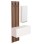 ENTRYWAY FURNITURE SET WITH MIRROR MYLES FK18080.01 MELAMINE IN SONAMA-WHITE 100x37x200Hcm.