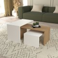 COFFEE TABLES 3PCS SET BENTIL FK9444.11 MELAMINE IN SONAMA-WHITE 65x35x45Hcm.