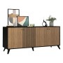 BUFFET KRUDEN FK9446.11 MELAMINE IN BLACK-NATURAL 180x40x78.6Hcm.