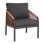 ALUMINUM ARMCHAIR MAYBEL FK6283.01 ANTHRACITE WITH BROWN P.E.RATTAN 67x74x72-87Hcm.