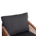 ALUMINUM ARMCHAIR MAYBEL FK6283.01 ANTHRACITE WITH BROWN P.E.RATTAN 67x74x72-87Hcm. ALUMINUM ARMCHAIR MAYBEL FK6283.01 ANTHRACITE WITH BROWN P.E.RATTAN 67x74x72-87Hcm.