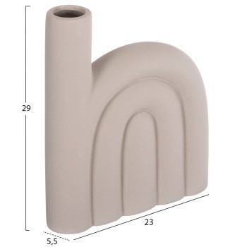 CERAMIC TABLE DECOR ARCON FK4639.03 MATTE GREY 23x5.5x29H cm.