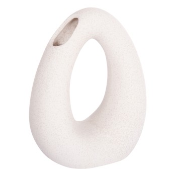 CERAMIC TABLE DECOR ELLIPTO FK4644.01 OFF WHITE WITH CRYSTALLIZATION 16,5x9x20,3Hcm.