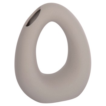 CERAMIC TABLE DECOR ELLIPTO FK4644.03 MATTE GREY 16.5x9x20.3Hcm.