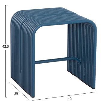 STOOL SERIES INTREPID FK6325.08 ALUMINUM IN BLUE COLOR 40x38x42,5Hcm.