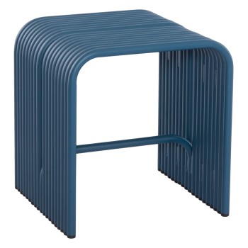 STOOL SERIES INTREPID FK6325.08 ALUMINUM IN BLUE COLOR 40x38x42,5Hcm.