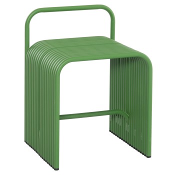 STOOL SERIES INTREPID FK6326.07 ALUMINUM IN GREEN COLOR 40x38x55Hcm.