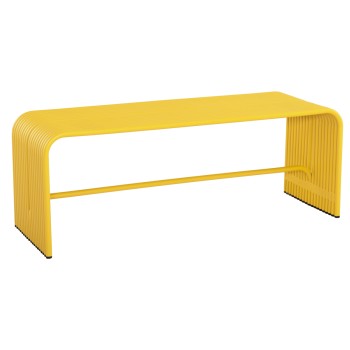 BENCH 2-SEATER SERIES INTREPID FK6327.06 ALUMINUM IN YELLOW COLOR 109,5x37x42Hcm.