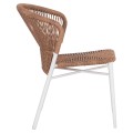 ALUMINUM CHAIR LYNN FK6267.02 WHITE FRAME-P.E. RATTAN IN NATURAL COLOR 57x61x79Hcm. ALUMINUM CHAIR LYNN FK6267.02 WHITE FRAME-P.E. RATTAN IN NATURAL COLOR 57x61x79Hcm.