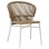 ALUMINUM CHAIR LYNN FK6267.02 WHITE FRAME-P.E. RATTAN IN NATURAL COLOR 57x61x79Hcm.