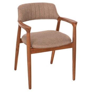 ΠΟΛΥΘΡΟΝΑ JAMES FK18259 TEAK WOOD ΜΕ ΣΑΜΠΑΝΙ ΥΦΑΣΜΑ 57x52x76Υεκ.