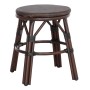 ALUMINUM ROUND STOOL CHINO FK6285.01 BAMBOO LOOK BROWN-TEXTILENE BROWN Φ36x46Hcm.
