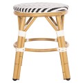 ALUMINUM ROUND STOOL CHINO FK6285.03 BAMBOO LOOK-TEXTILENE IN WHITE-BLACK Φ36x46Hcm. ALUMINUM ROUND STOOL CHINO FK6285.03 BAMBOO LOOK-TEXTILENE IN WHITE-BLACK Φ36x46Hcm.