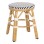 ALUMINUM ROUND STOOL CHINO FK6285.03 BAMBOO LOOK-TEXTILENE IN WHITE-BLACK Φ36x46Hcm.