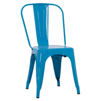 DINING CHAIR MELITA-PRO FK8641.48 METAL IN BLUE 44x47x84.5Hcm.
