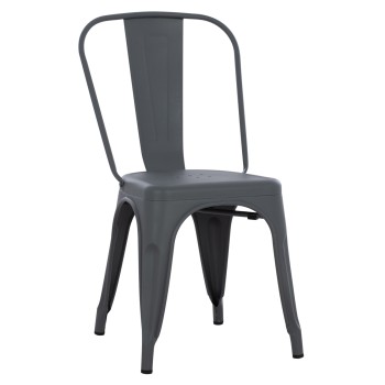 DINING CHAIR MELITA-PRO FK8641.50 METAL IN GREY 44x47x84.5Hcm.
