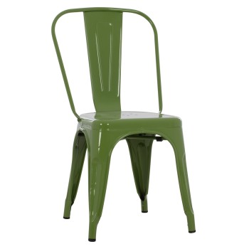 DINING CHAIR MELITA-PRO FK8641.53 METAL IN LIGHT OLIVE GREEN 44x47x84.5Hcm.