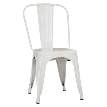 DINING CHAIR MELITA-PRO FK8641.41 METAL IN MATTE WHITE 44x47x84.5Hcm.