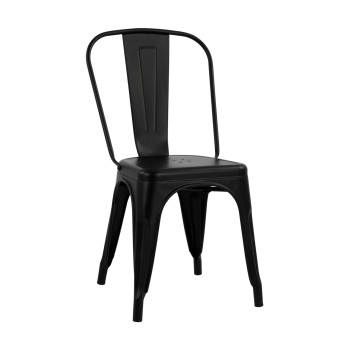 DINING CHAIR MELITA-PRO FK8641.42 METAL IN MATTE BLACK 44x47x84.5Hcm.