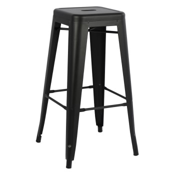 BAR STOOL MELITA-PRO FK8642.42 METAL IN BLACK MATTE 43x43x78Hcm.