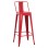 BAR STOOL WITH BACKREST MELITA-PRO FK8643.44 METAL IN RED 42x42x100Hcm.