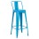 BAR STOOL WITH BACKREST MELITA-PRO FK8643.48 METAL IN BLUE 42x42x100Hcm.