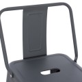 BAR STOOL WITH BACKREST MELITA-PRO FK8643.50 METAL IN GREY 42x42x100Hcm. BAR STOOL WITH BACKREST MELITA-PRO FK8643.50 METAL IN GREY 42x42x100Hcm.
