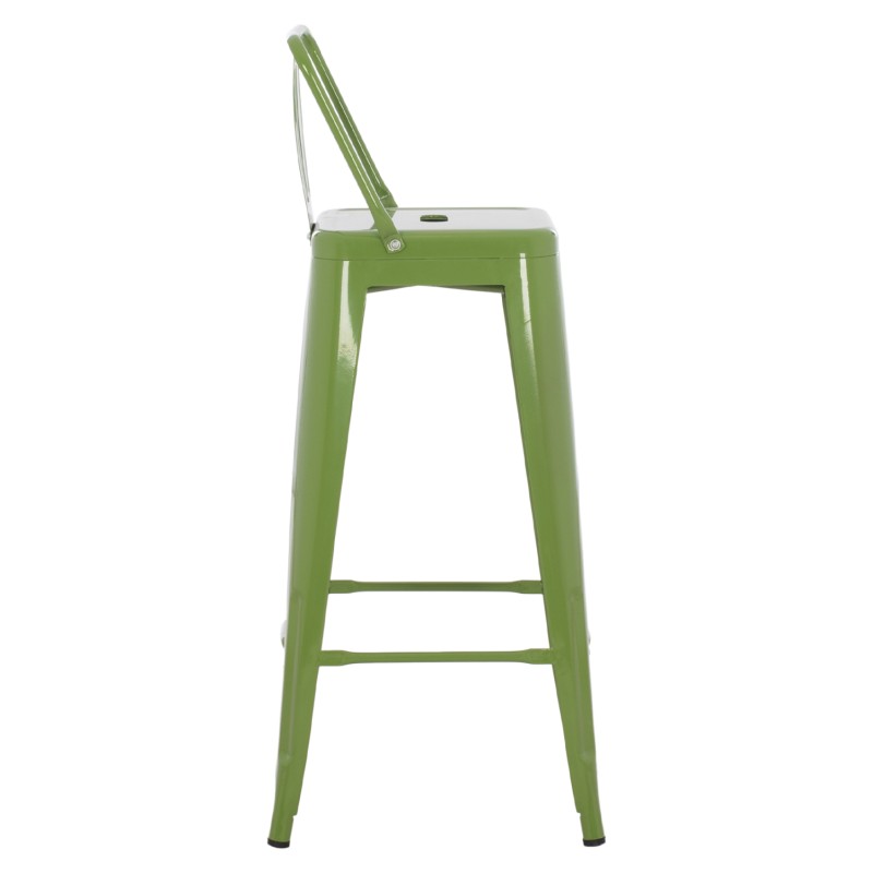 BAR STOOL WITH BACKREST MELITA-PRO FK98643.53 METAL IN LIGHT OLIVE GREEN 42x42x100Hcm. BAR STOOL WITH BACKREST MELITA-PRO FK98643.53 METAL IN LIGHT OLIVE GREEN 42x42x100Hcm.